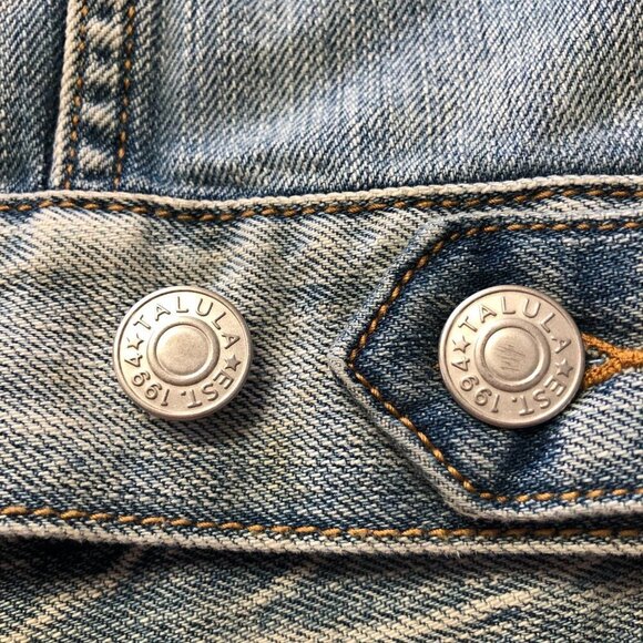 Aritzia Talula Denim Jean Vest Size X-Small - Picture 9 of 12